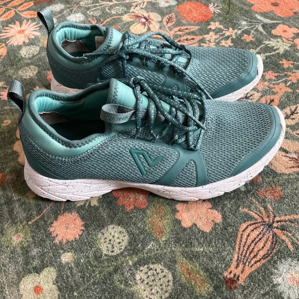 Vionic Alma Sneaker Women 8 Wide Teal Active Walking Orthotic Shoes Breathable